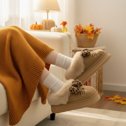 Hello Kitty Slippers Sanrio Anime Cute Women Plush Slippers Kawaii Y2K Autumn Winter Height Increase Cotton Shoes Home Shoe Gift